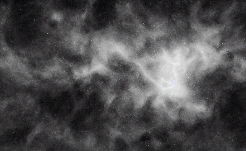 Prompt: lovecraftian horror, lovecraft, monochrome, moody, lighting study, cthulhu, galactic nebula, volumetric fog