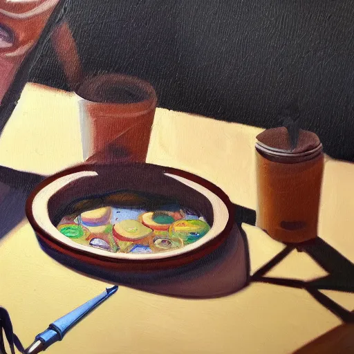 Prompt: a super detailed oil painting of something really boring