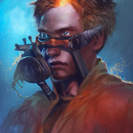 Image similar to a super hero teenager, wild matted hair, mysterious, wildly attractive, glowing eyes, post-apocalyptic clothing, comic book cover art, digital painting, artstation, concept art, smooth, sharp focus, illustration, art by artgerm and donato giancola and Joseph Christian Leyendecker, Ross Tran, WLOP