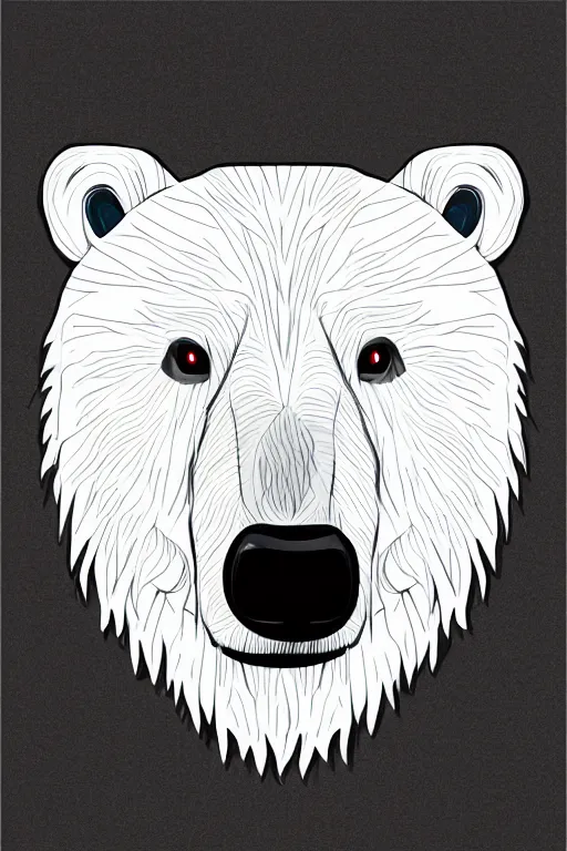 Image similar to Portrait of a polar bear, knight, medieval, sticker, colorful, illustration, highly detailed, simple, smooth and clean vector curves, no jagged lines, vector art, smooth