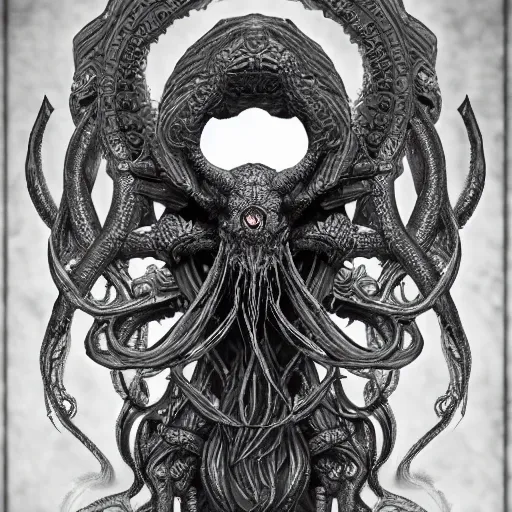 Prompt: a ancient cthulhu goddess, D&D, fantasy, intricate, highly detailed,, artstation, concept art, smooth, sharp focus