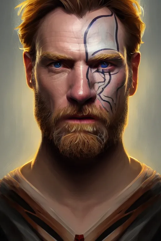 Prompt: symmetry!! portrait of willem ewan mcgregor in the style of god of war, machine parts embedded into face, intricate, elegant, highly detailed, digital painting, artstation, concept art, smooth, sharp focus, illustration, art by artgerm and greg rutkowski and alphonse mucha, 8 k