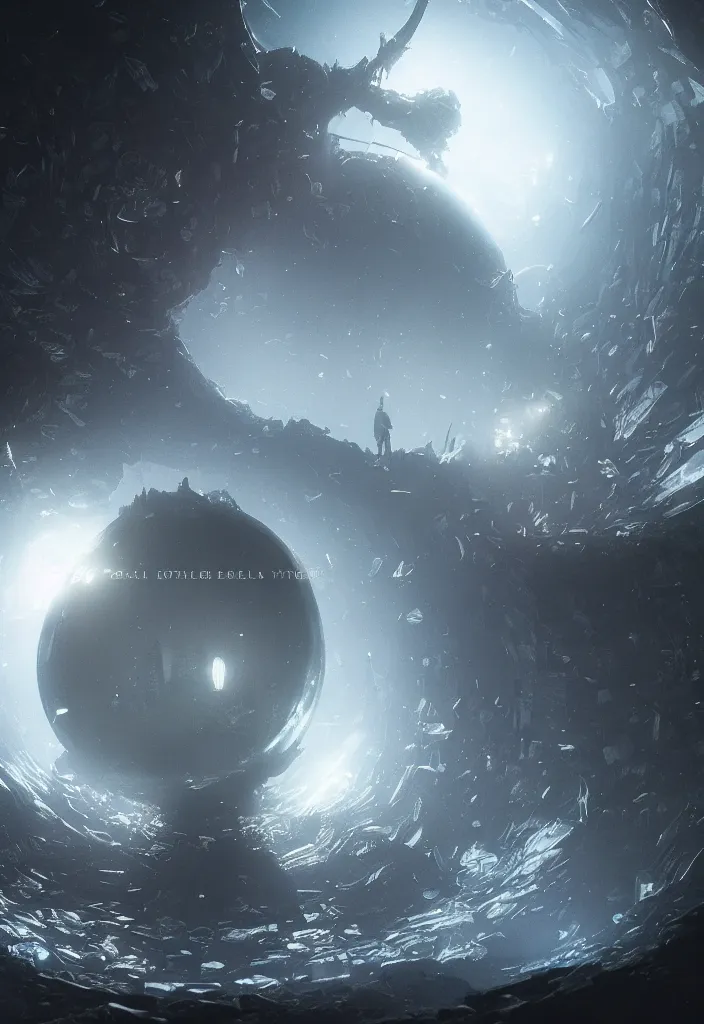 Image similar to a tiny world inside a crystal ball by greg rutkowski, sung choi, mitchell mohrhauser, maciej kuciara, johnson ting, maxim verehin, peter konig, bloodborne, 8 k photorealistic, cinematic lighting, hd, high details, dramatic, dark atmosphere, trending on artstation