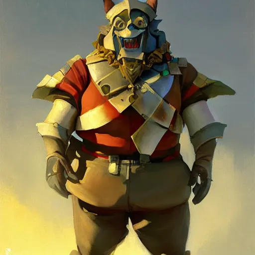 Image similar to greg manchess portrait painting of armored tweedles from alice in wonderland as overwatch character, medium shot, asymmetrical, profile picture, organic painting, sunny day, matte painting, bold shapes, hard edges, street art, trending on artstation, by huang guangjian, gil elvgren, ruan jia, randy vargas, greg rutkowski