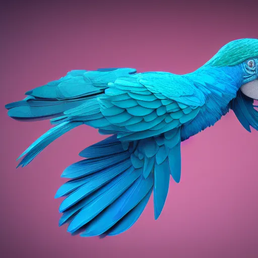 Image similar to fluids paint pouring forming blue parrot, intricate details, 16k, post processing, vivid colors, vray render