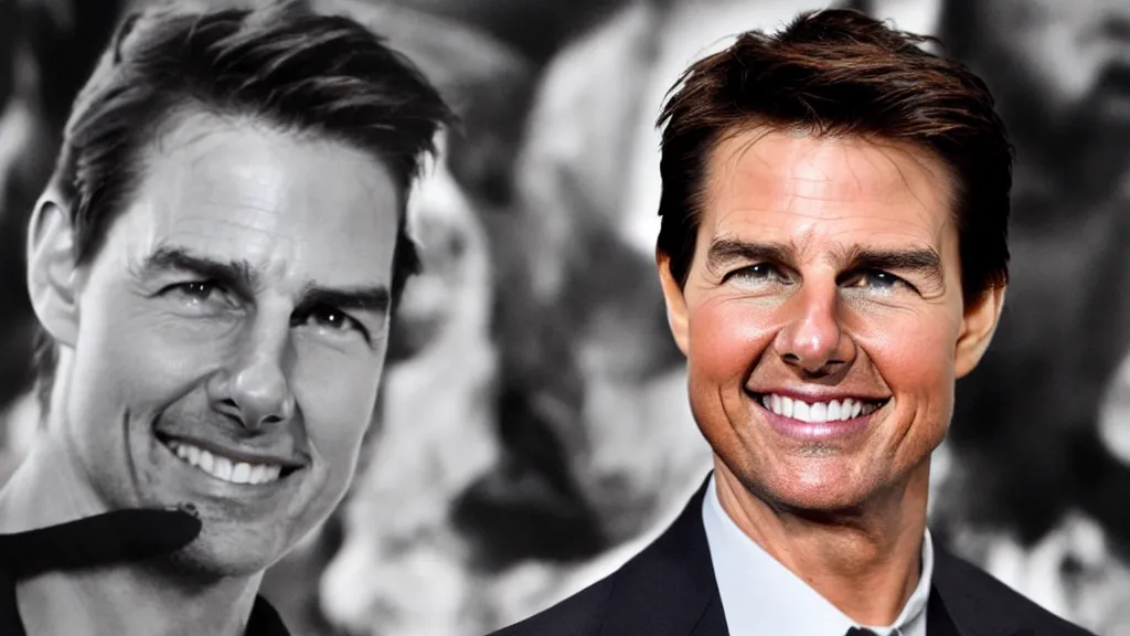 Image similar to A studio photo of Tom Cruise