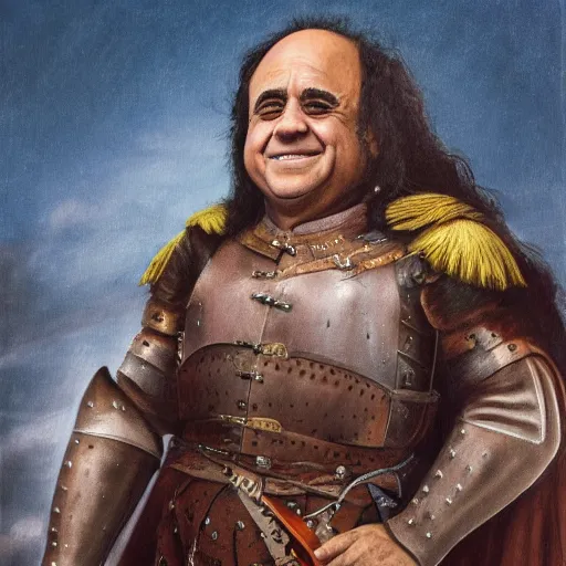 Image similar to portrait of Danny DeVito as a Spanish conquistador