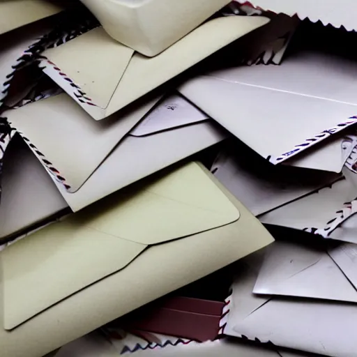 Prompt: pile of too much mail photo