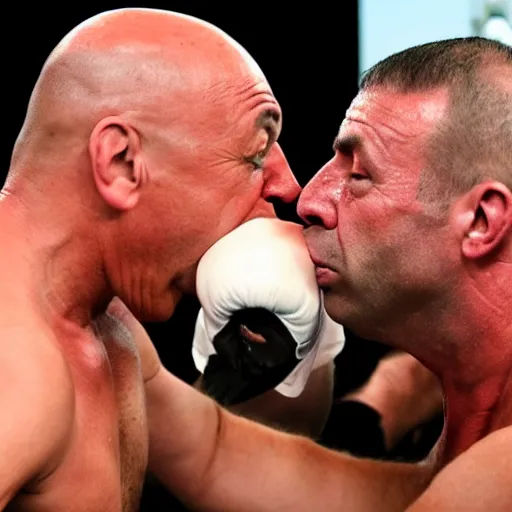 Image similar to Donald Trump punching Joe Rogan in the face, 8k,