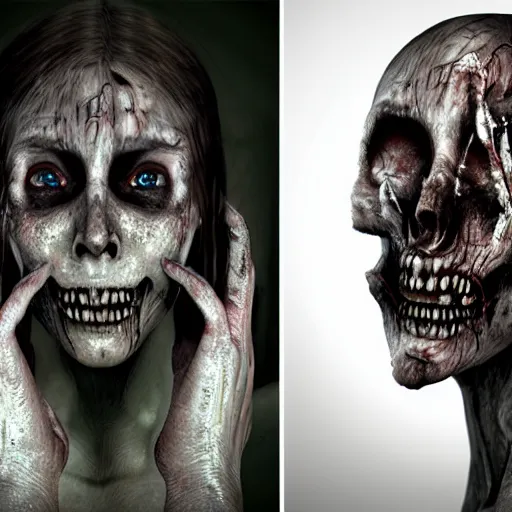 Prompt: dark, photorealistic, creepy, horror, extreme details, extreme