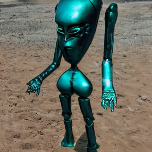 Prompt: teal green cyan arcturian annunaki andromedan martian telosian alien humanoid 5 5 mm photography footage slightly glowing, ominous