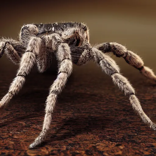 Image similar to a tarantula wearing high heels, tabletop, detailed, intricate, realistic, hdr, 8 k