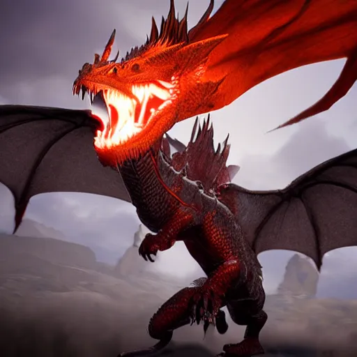 Image similar to fighting dragons, pov, unreal engine, hyper realistic, arms, dragons breathing fire,