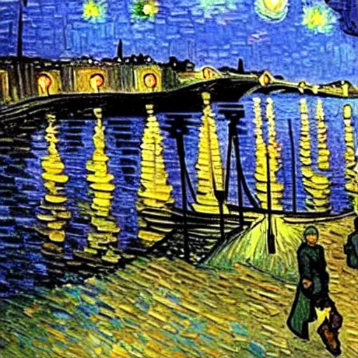 Prompt: Van Gogh painting of san francisco california