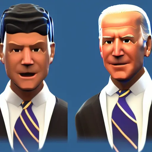 Prompt: joe biden as a roblox character, 3d render