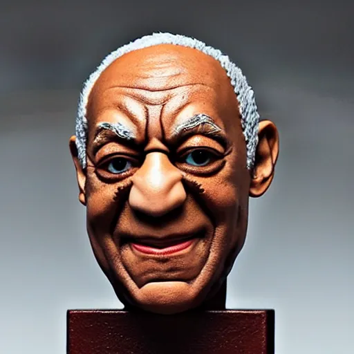 Prompt: bill cosby made out of polymer clay detailed sculpture trending on artstation