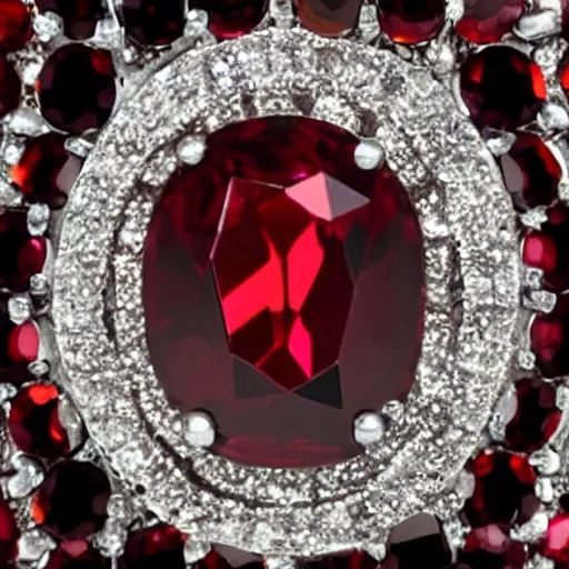 Prompt: a bright garnet. high detail. photo.