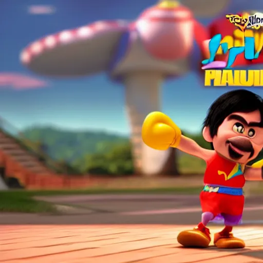 Image similar to manny pacquiao as a pixar disney character from up ( 2 0 0 9 ), unreal engine, octane render, 3 d render, photorealistic