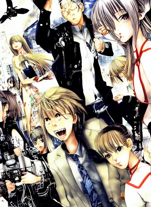 Image similar to the fall, takeshi obata, katsuhiro otomo,