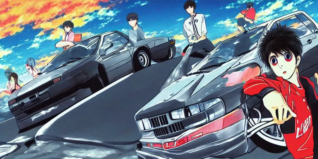 Image similar to lada initial d, anime art