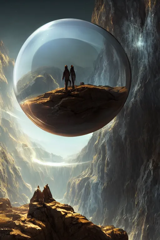 Image similar to oblivion of the eternal celestial Universe inside a Glas sphere, makro shot, dramatic lighting, cinematic, establishing shot, extremly high detail, photo realistic, cinematic lighting, post processed, concept art, artstation, matte painting, style by eddie mendoza, raphael lacoste, alex ross