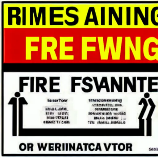 Image similar to fire warning label