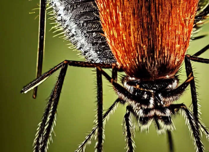 Prompt: close up of mosquito, wildlife photography, nikon d 7 5 0, macro view, super - resolution microscopy, closeup, zoom, shutter speed 1 / 1 0 0 0, f / 2. 8, 3 2 k, ultra - hd, super - resolution, natural lighting, insanely detailed and intricate, hypermaximalist, elegant, ornate, hyper realistic, super detailed