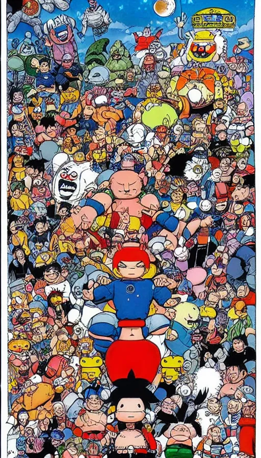 Image similar to the end of the world, by akira toriyama