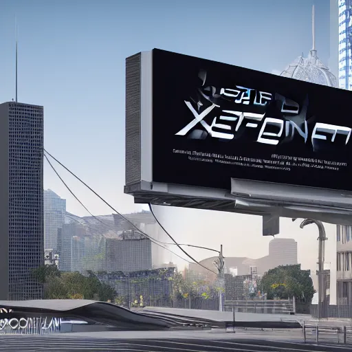 Image similar to sci-fi speed x y u shape wall structure on the coronation of napoleon painting and digital billboard in the middle, unreal engine 5, keyshot, octane, artstation trending, ultra high detail, ultra realistic, cinematic, 8k, 16k, in style of zaha hadid, in style of photogrammetry point cloud, in plastic,dark, tilt shift,
