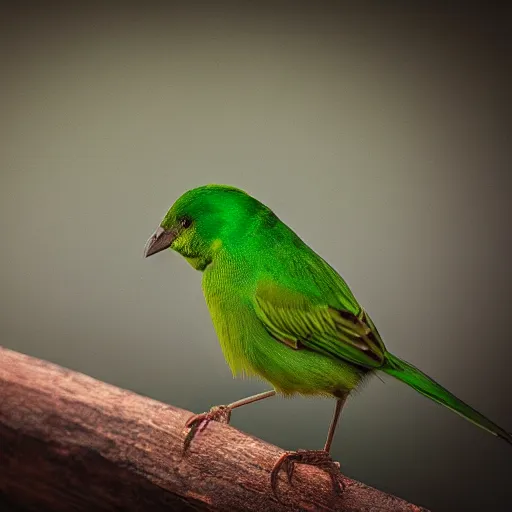 Prompt: green bird photography