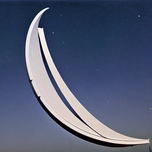 Prompt: the moon in space, designed by santiago calatrava