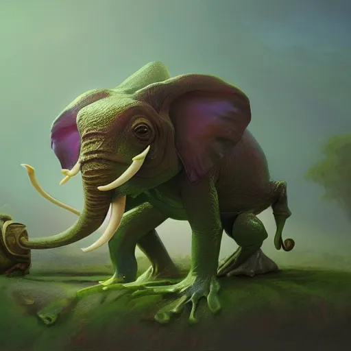 Prompt: frog with elephant ears, whimsical, fantasy, elegant, digital painting, artstation, unreal engine, octane render, concept art, matte, sharp focus, vibrant colors, high contrast, illustration, art by justin gerard