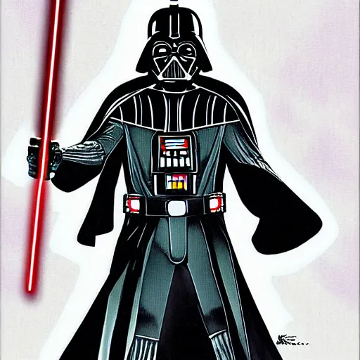 Image similar to darth vader by yukito kishiro