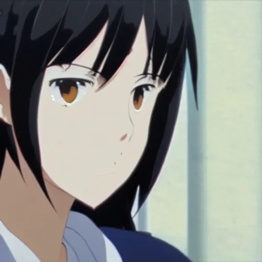 Prompt: a girl in her 2 0 s with wavy black hair by makoto shinkai and tomoyuki yamasaki, madhouse, ufotable