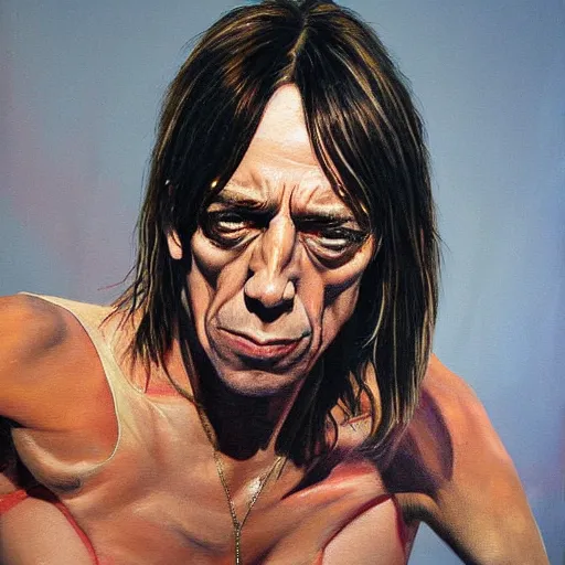 Image similar to Detailed painting of Iggy Pop by Simon Bisley