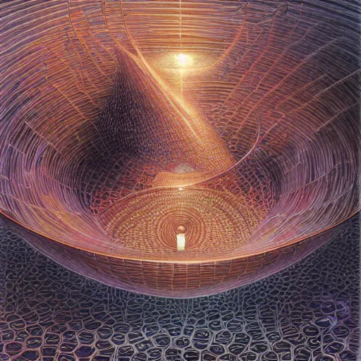 Image similar to heavenly futuristic numerical galaxy hexagon thrush basin pinot copper , by Alejandro Jodorowsky and Peter Gric and Warwick Goble , cyberpunk , groovy , surrealist