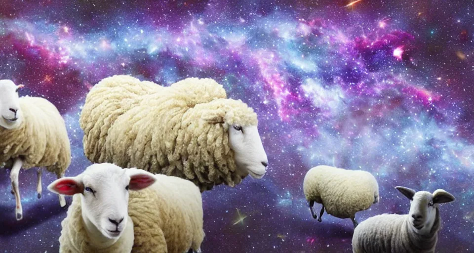 Prompt: the galaxy of the sheep