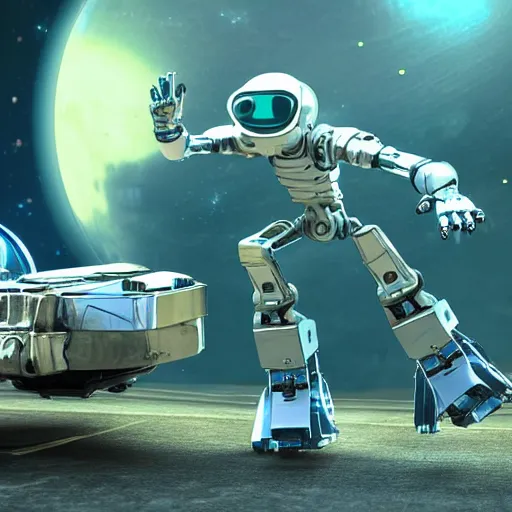 Prompt: 3 d rendered movie still pearlescent robot kitten robots quadruped in epic outer space battles and disco dance contests on saturn. science fiction, blockbuster movie, imax, 7 0 mm, 4 k, dystopian future, computer - animated science fiction film, space odyssey, bladerunner, silent running, wall - e
