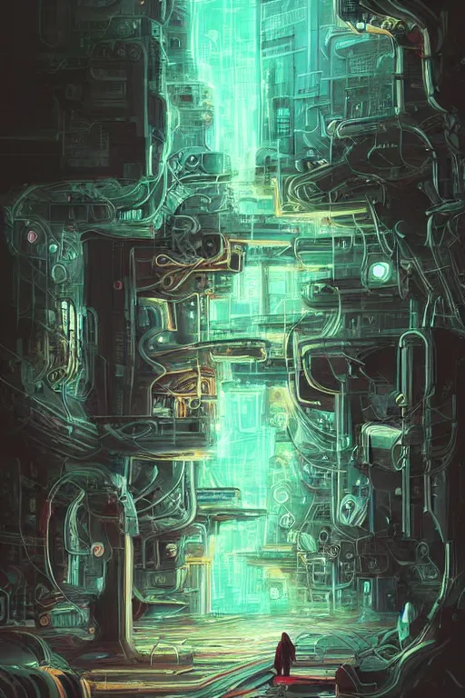 Image similar to digital painting, trending on pixiv, cyberworld, 2 0 0 0 s, retro, intricate scenery, y 2 k, unknown