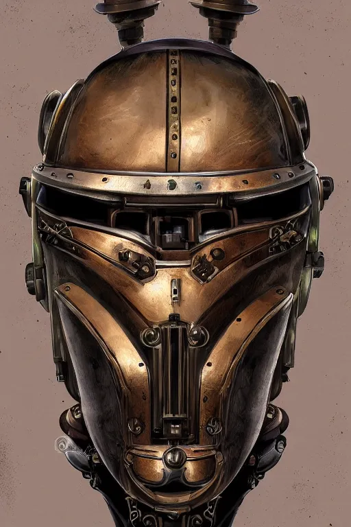 Image similar to steampunk helmet fantasy art mask robot ninja stylized digital illustration sharp focus, elegant intricate digital painting artstation concept art global illumination ray tracing advanced technology chaykin howard and campionpascale and cooke darwyn and davis jack