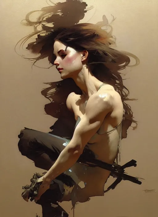 Image similar to beautiful neutral earth toned palette knife painting artwork by yoji shinkawa jeremy mann, 🤸♀, charlie bowater and magali villeneuve and alphonse mucha, gaston bussiere, craig mullins, j. c. leyendecker, by artgerm