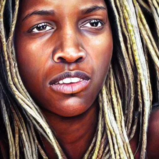 Image similar to Jennifer Walcott, looks photorealistic, hyper-detailed portrait
