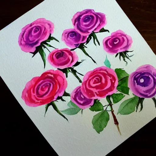 Image similar to watercolor little roses