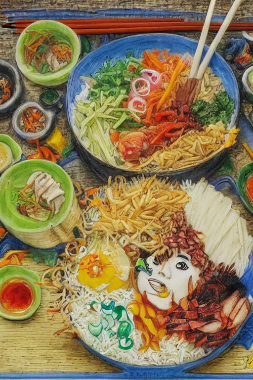 Image similar to korean bibimbap by jerry pinkney