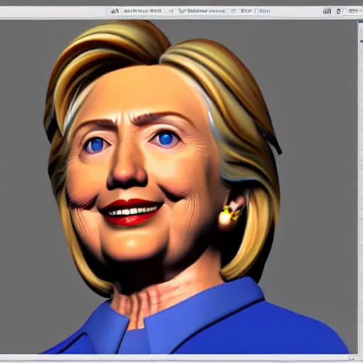 Image similar to how to 3 d model hillary clinton in blender tutorial