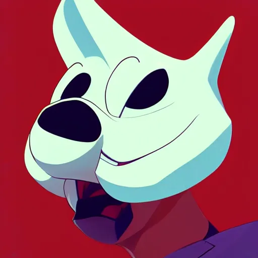 Image similar to face icon stylized minimalist danger mouse, loftis, cory behance hd by jesper ejsing, by rhads, makoto shinkai and lois van baarle, ilya kuvshinov, rossdraws global illumination