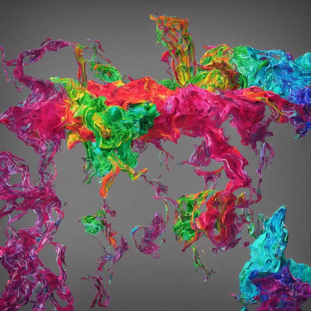 Image similar to painful pleasures by lynda benglis, octane render, colorful, 4 k, 8 k