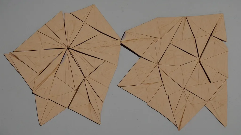 Image similar to origami introductory plywood made of gaps