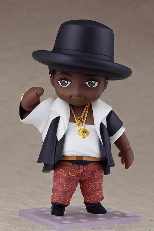 Prompt: notorious big, an anime nendoroid of salvador dali, figurine, detailed product photo, bokeh