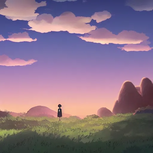 Image similar to landscape of the eternal rest, in the style of studio ghibli, award - winning, 4 k